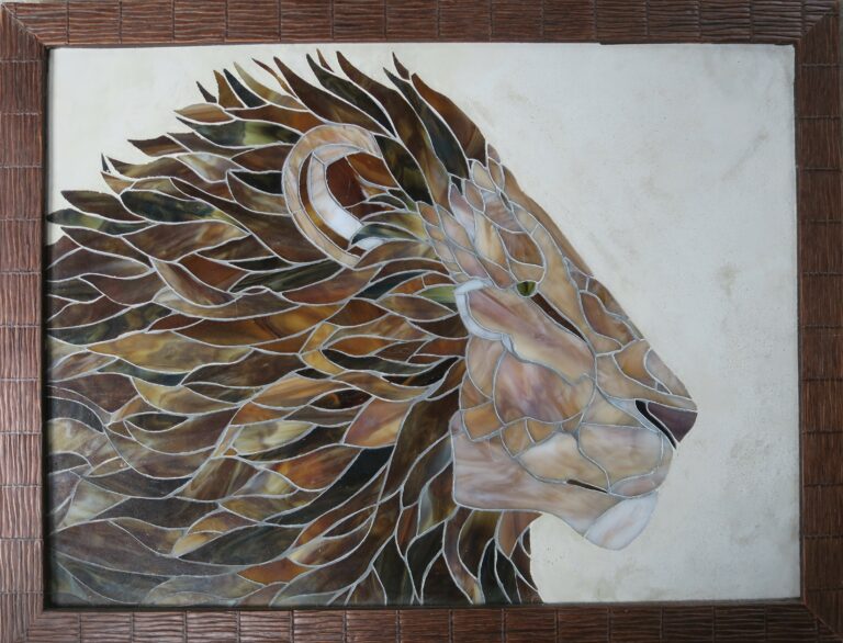 Mosaïque représentant un lion